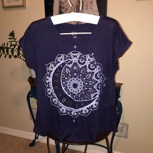 Style & Co. PS = Pettie S Mandala Moon T-shirt Top